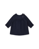 Dress - Blue Pampille Baby in cotton gauze