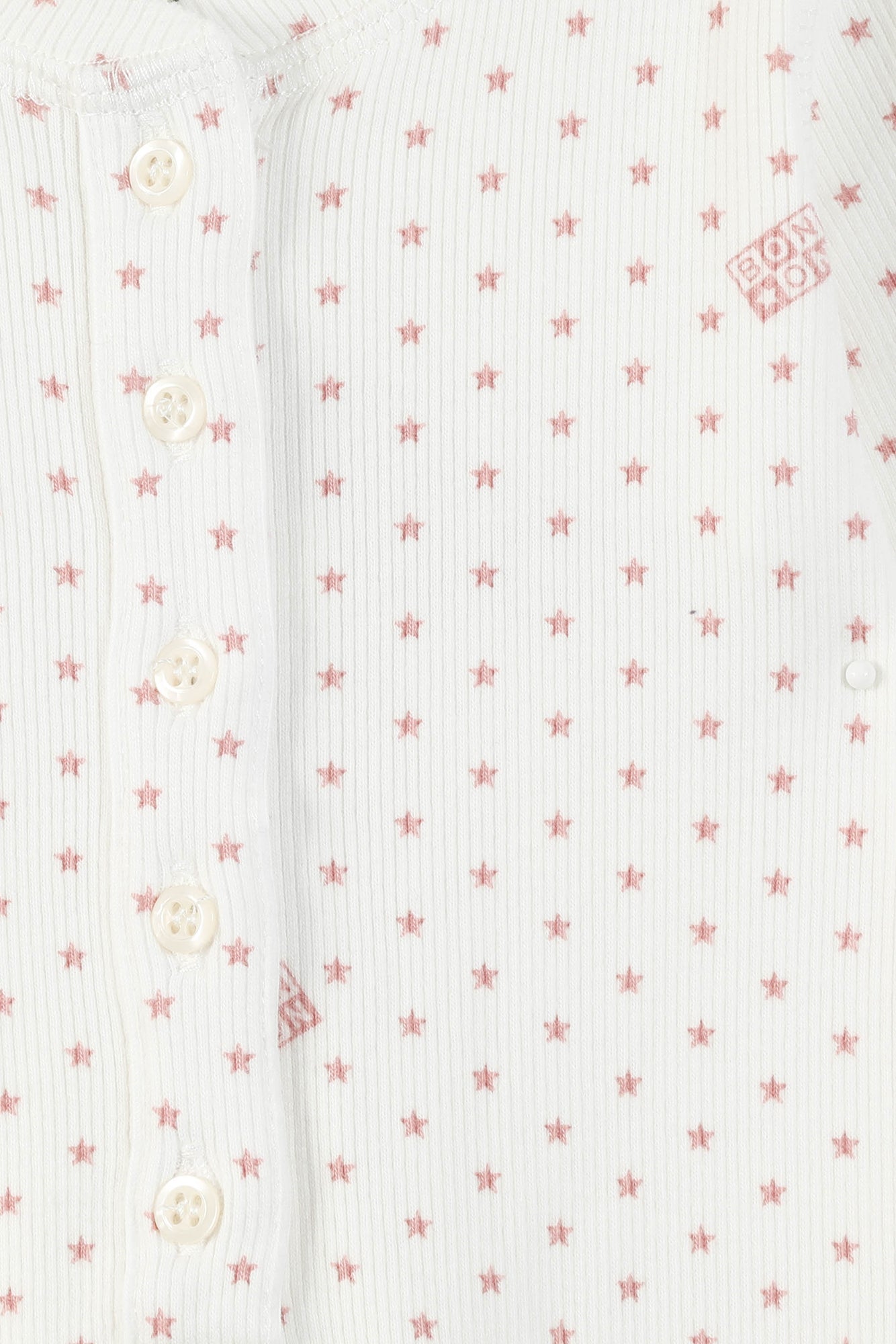 Pyjama bébé coton côtelé semi d'étoiles