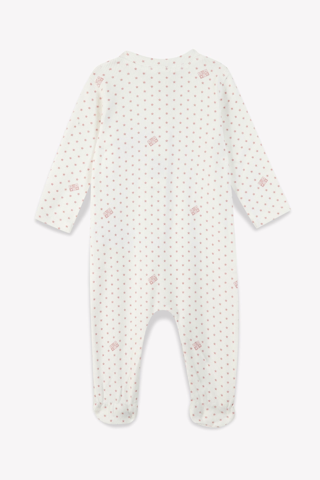 Pyjama bébé coton côtelé semi d'étoiles