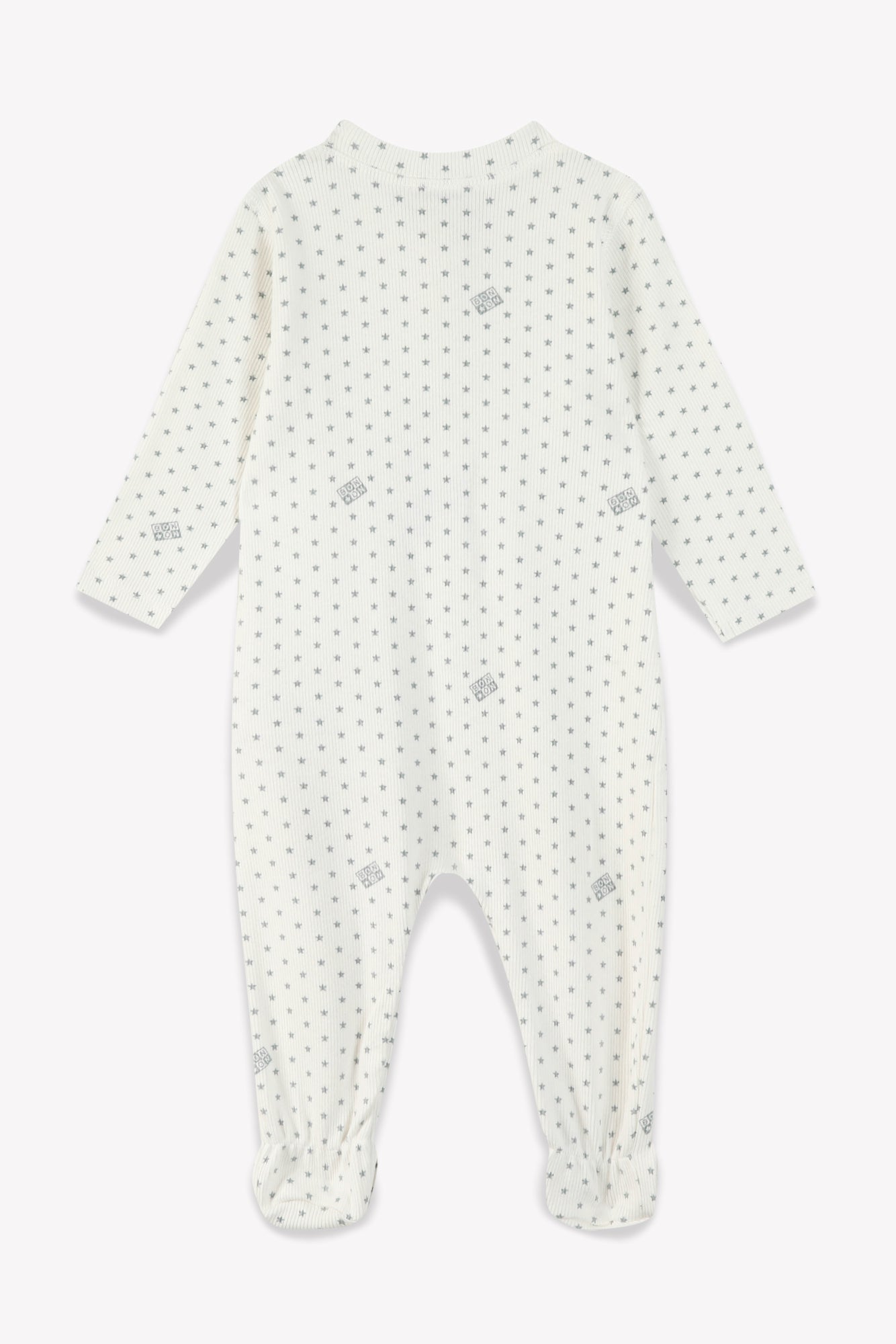 Pyjama bébé coton côtelé semi d'étoiles