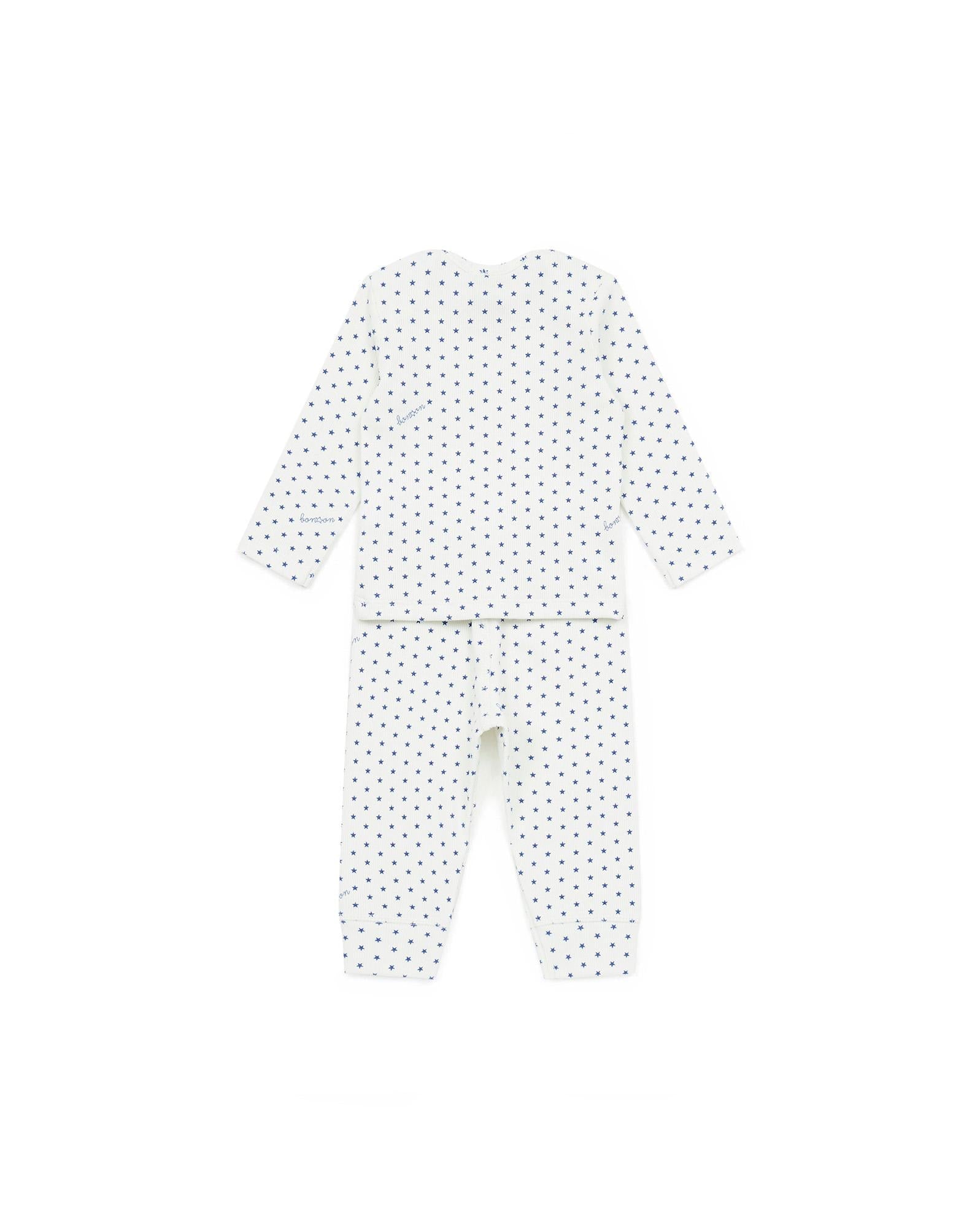 Ensemble bébé coton côtelé semi d'étoiles