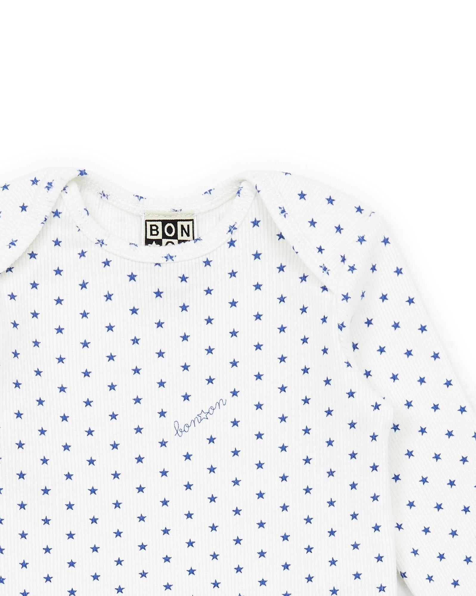 Ensemble bébé coton côtelé semi d'étoiles