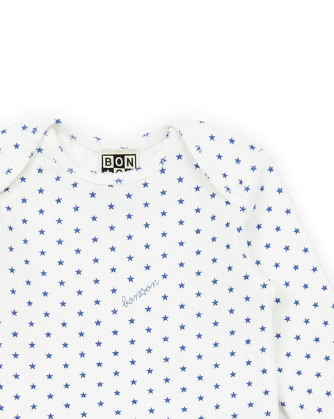 Ensemble - bébé coton côtelé semi d'étoiles - Image principale