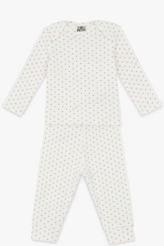 Outfit Baby cotton Ribbed stars