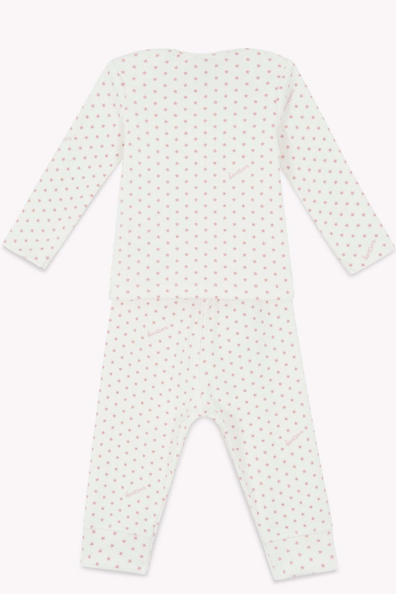 Ensemble bébé coton côtelé semi d'étoiles