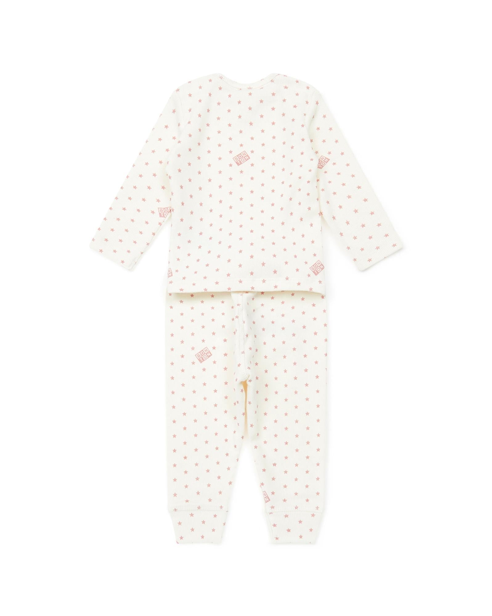 Ensemble bébé coton côtelé semi d'étoiles