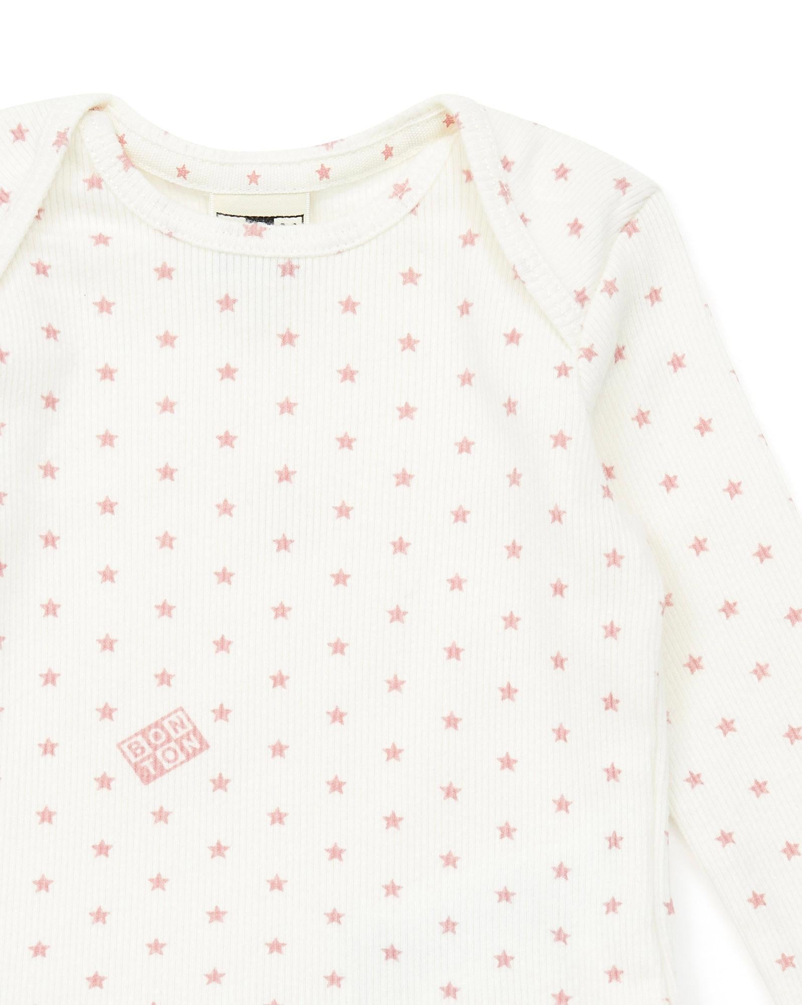 Ensemble bébé coton côtelé semi d'étoiles
