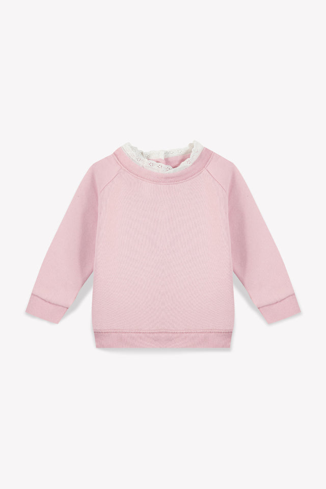 Sweat - Bébé molleton Col Dentelle coton Bio - Image principale