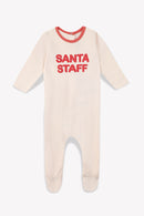 Pajamas - Baby Christmas Santa Staff Eau de Pink