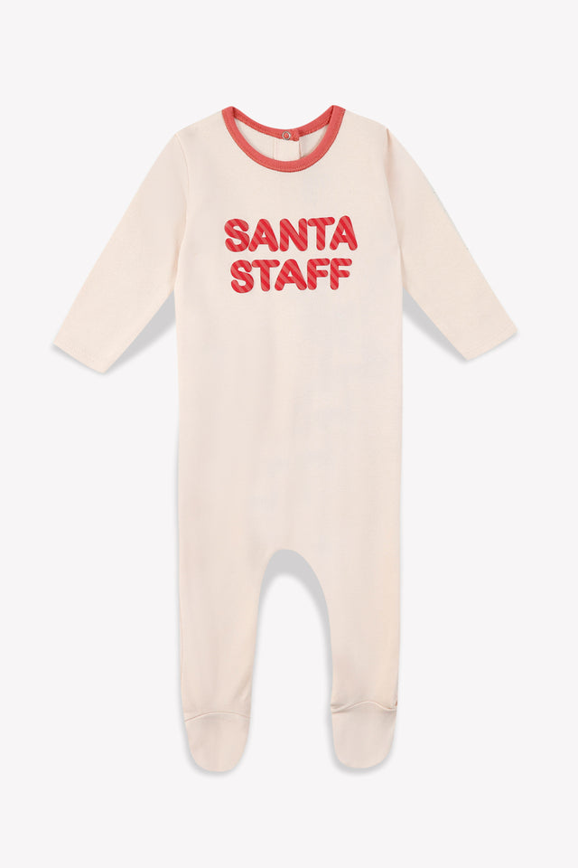 Pyjama - bébé Noël Santa staff eau de rose - Image principale