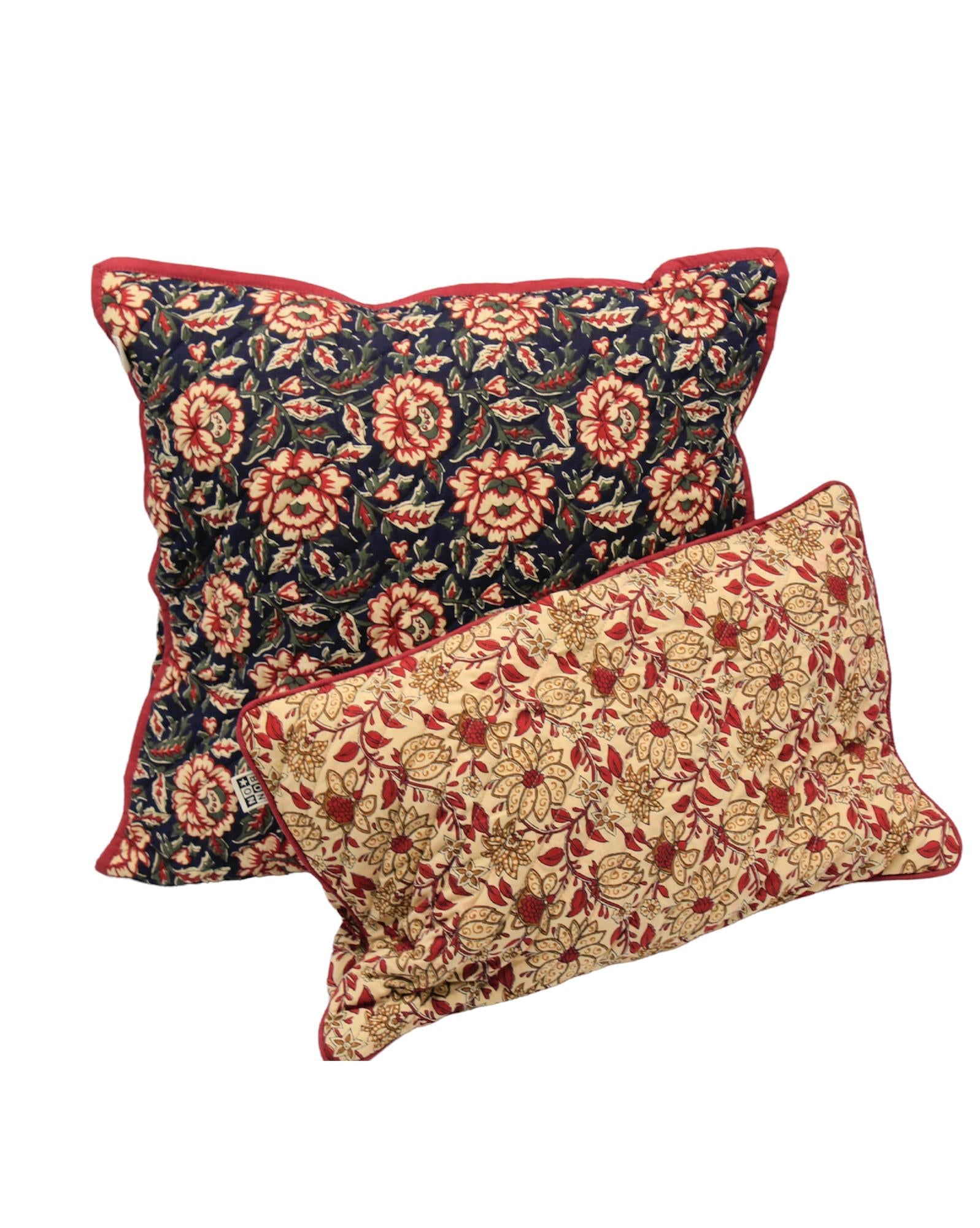 Coussin block print 50x50 cm