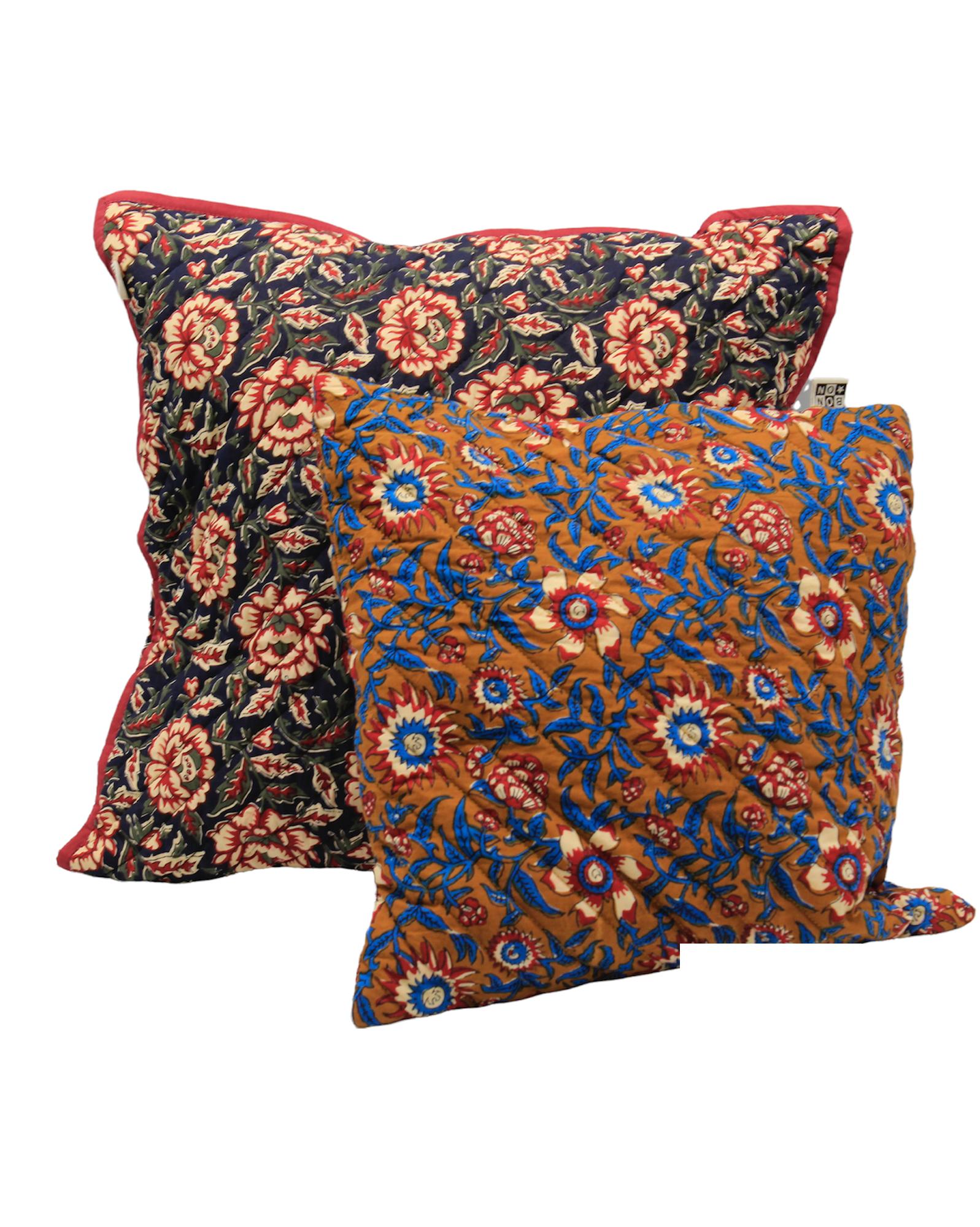 Coussin block print 50x50 cm